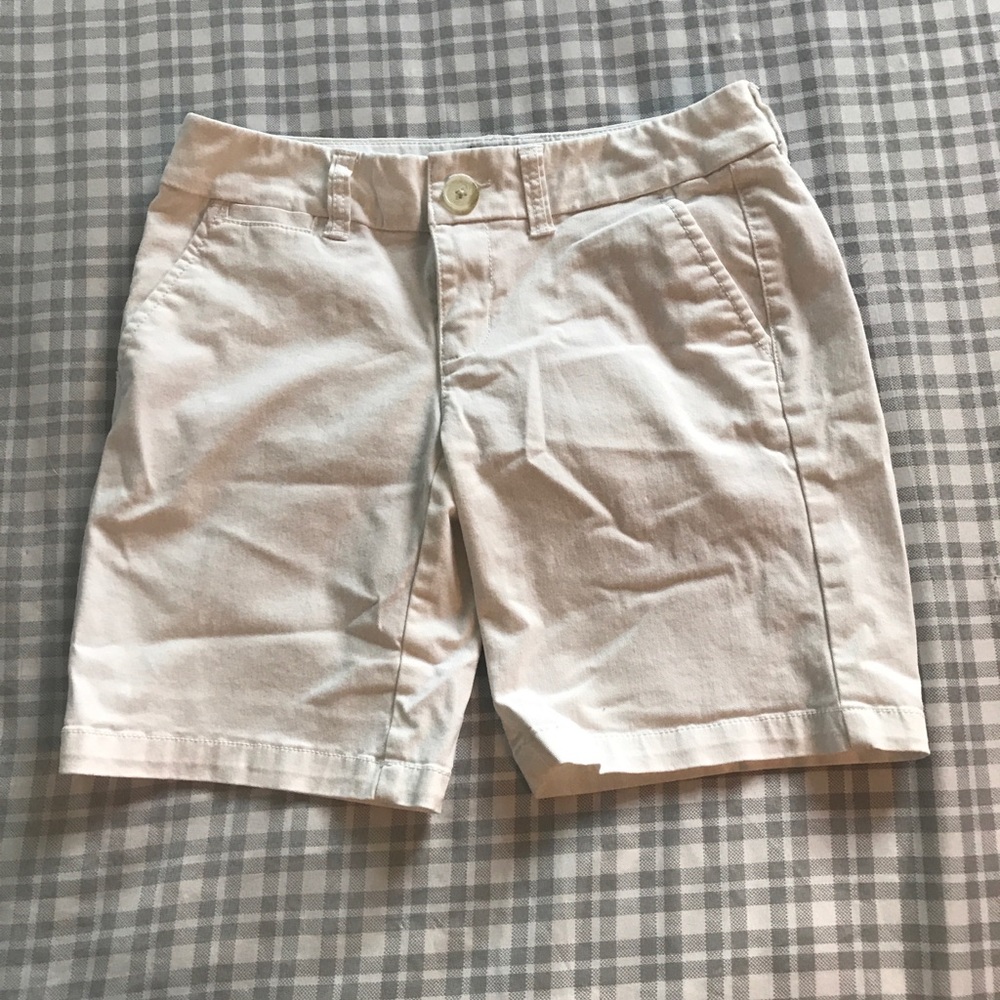 White jean shorts